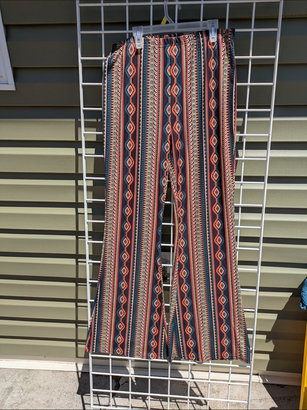 Vibrant Aztec/Southwestern Festival Flared Women's Ribbed Leggings!!